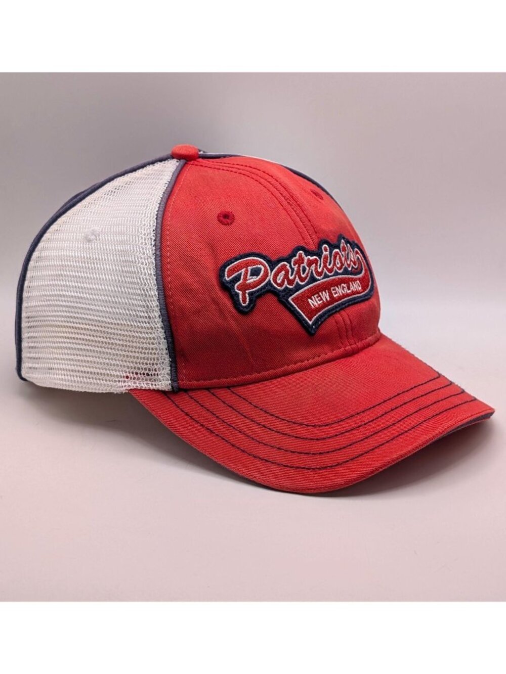 New England Patriots Hat Cap Reebok Snapback NFL Football Mesh Retro Y2K Red